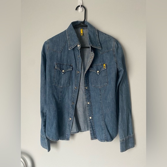 Melting Pot Vintage Italian Denim Button up (Large) - Picture 1 of 5
